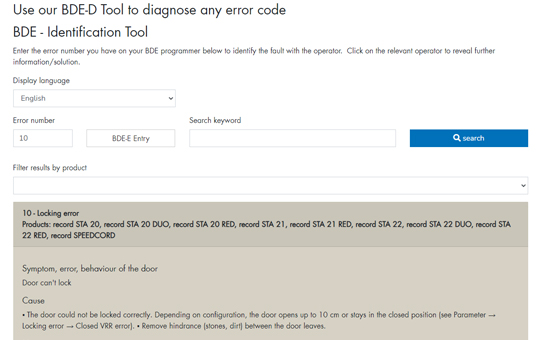 Record BDE-D tool